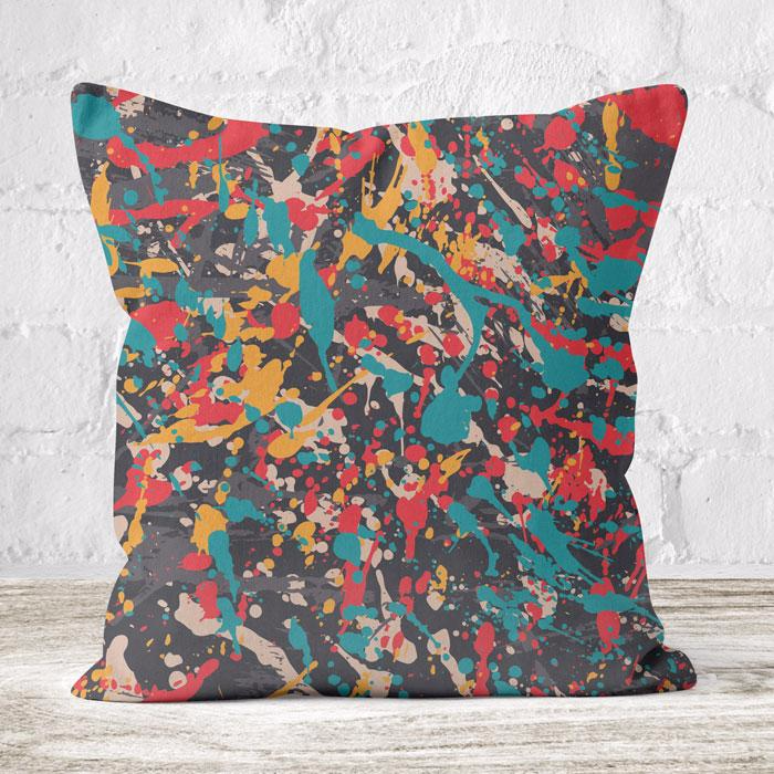 Faux Suede Throw Cushion Double Sided Print