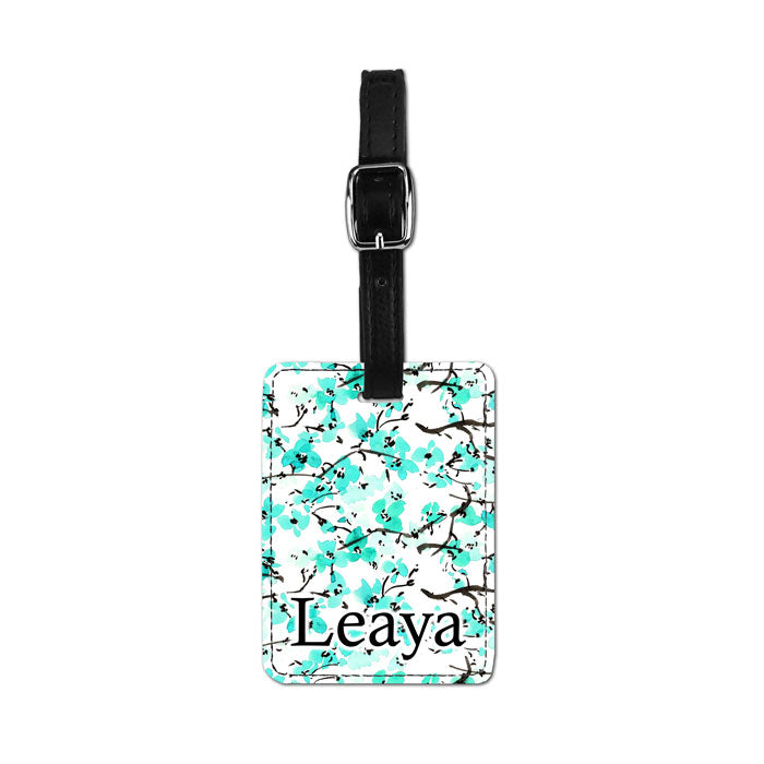 Faux Leather Printed Luggage Tag