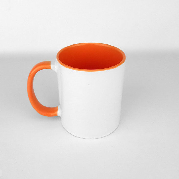 Two Tone 11oz Ceramic Mug - Orange
