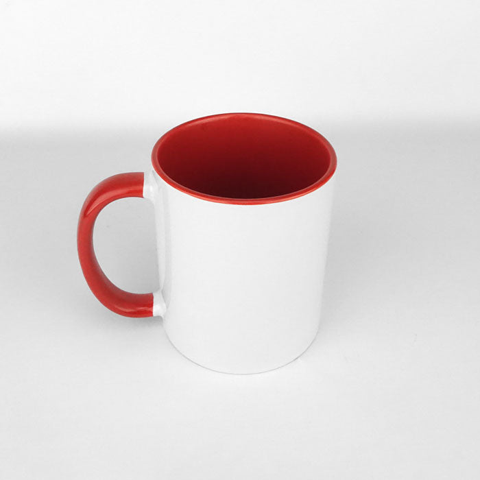 Two Tone 11oz Ceramic Mug - Red