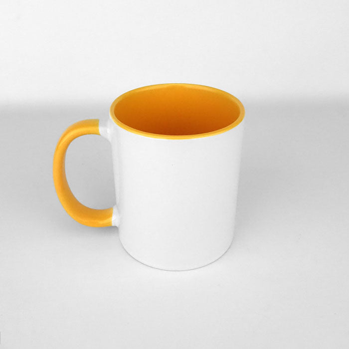 Two Tone 11oz Ceramic Mug - Yellow